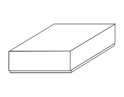 Bodem en deksel 220x160x60 mm wit