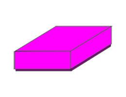 Bodem en deksel 220x160x60 mm roze