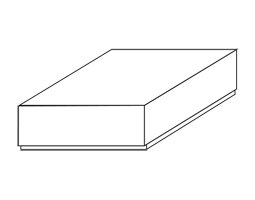 Bodem en deksel 220x160x60 mm wit